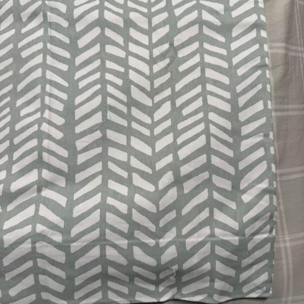 Pottery Barn Kids Blackout Curtain Panel Sage Broken Arrow Herringbone 44x63